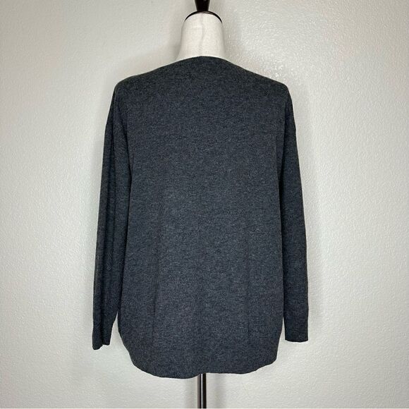 Kuho Wool Blend Gray Long Sleeves Sweater - Picture 6 of 10